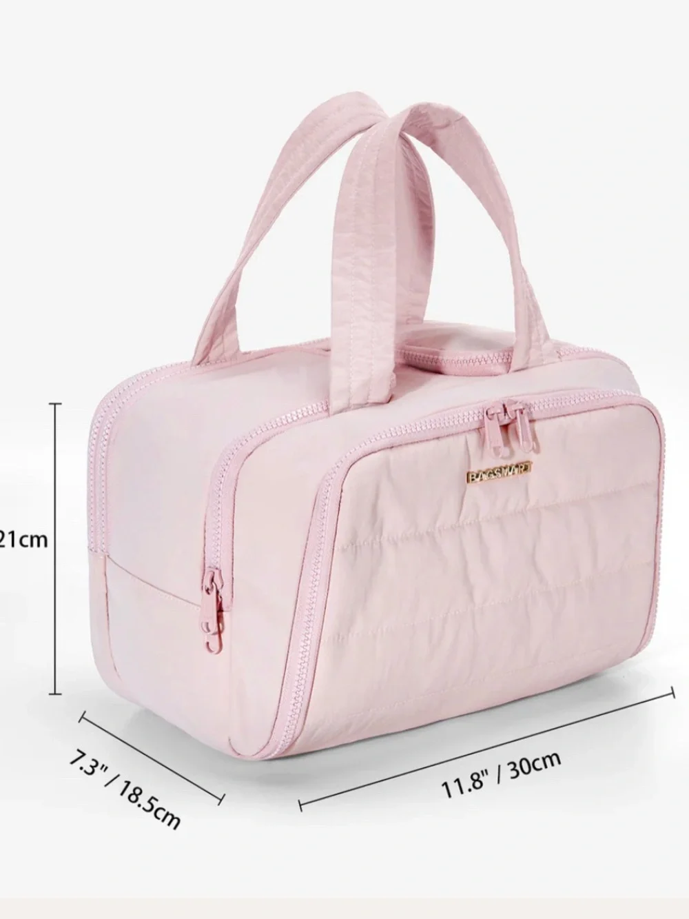 Bagsmart Quilted Lavender Crush Makeup Bag Case NWT